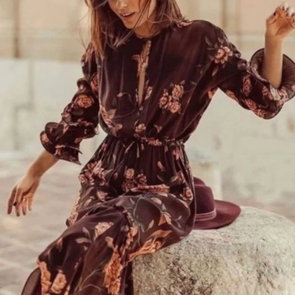 H&M × Johanna Ortiz Floral Maxi Dress Size Medium BLOGGER FAVE - Picture 14 of 16